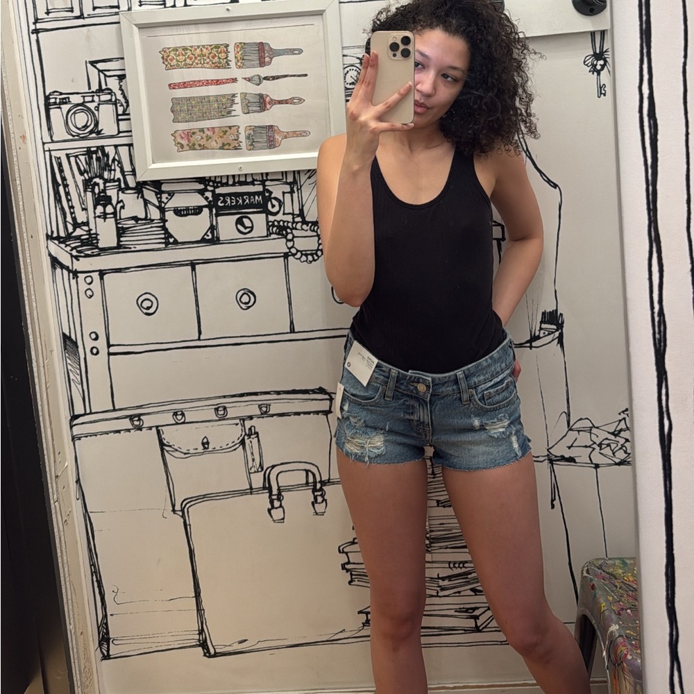 Aeropostale Blue Distressed Jean Shorts